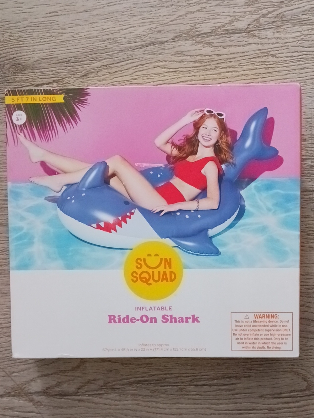 Target Sun Squad Inflatable Ride-On Shark NEW In Box
